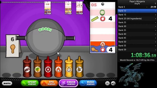 Papa's Wingeria Any% Speedrun - Segment 1