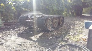 Самодельный гусеничный минитрактор начало работы