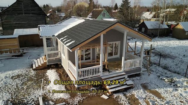 ДОМ СДАН! Готовый каркасный дом по проекту Д-140 с планировкой. ООО "Страна Домов" смотреть онлайн