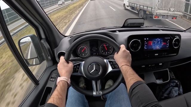 2025 Mercedes Sprinter (2.1 317 CDI 170hp) POV Test Drive Обзор и Тест драйв смотреть онлайн