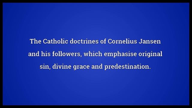 Jansenism Meaning смотреть онлайн