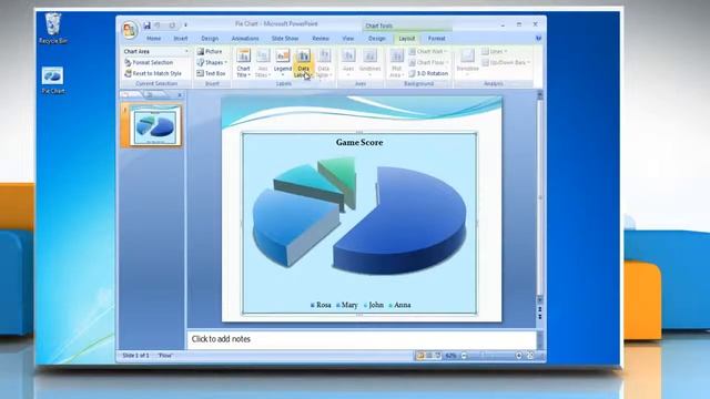 How to add data labels to a pie chart in Microsoft® PowerPoint 2010 presentation смотреть онлайн