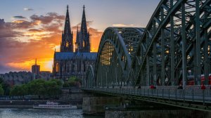 Кельн, Германия - пешая экскурсия по городу 4K 60 FPS