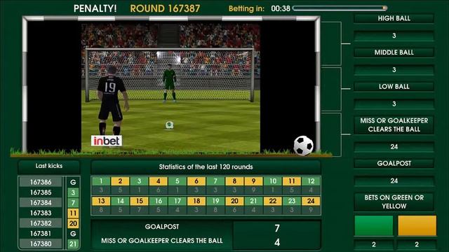 Penalty virtual football games InbetGames смотреть онлайн