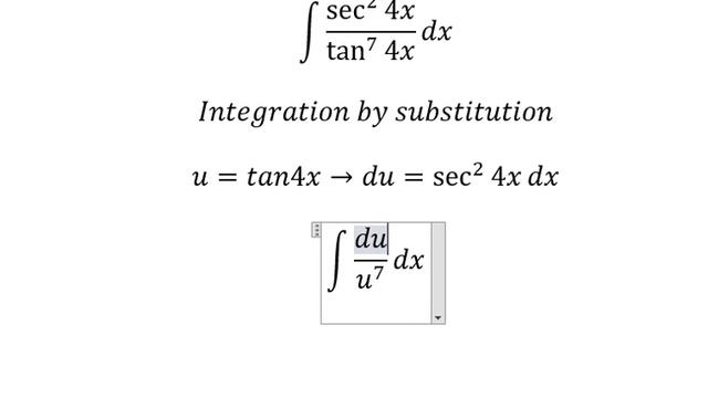 Calculus Help: Integral ∫ sec^2 (4x)/tan^7 (4x) dx - Integration by substitution смотреть онлайн
