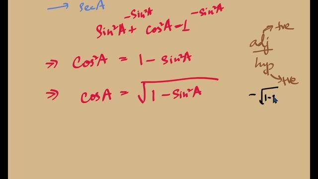 Expressing cos A, tan A and cosec A in terms of sin A смотреть онлайн