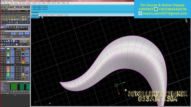 Turkish Pendent | Gemvision Matrix & RHINO TUTORIAL | T Splines | Online Jewellery Design Course