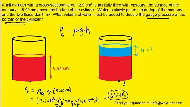 A tall cylinder with a cross-sectional area смотреть онлайн