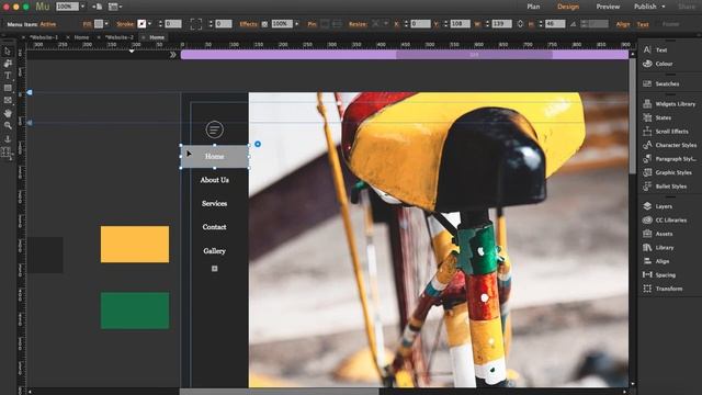 How to create a fixed menu with Muse built in widgets смотреть онлайн