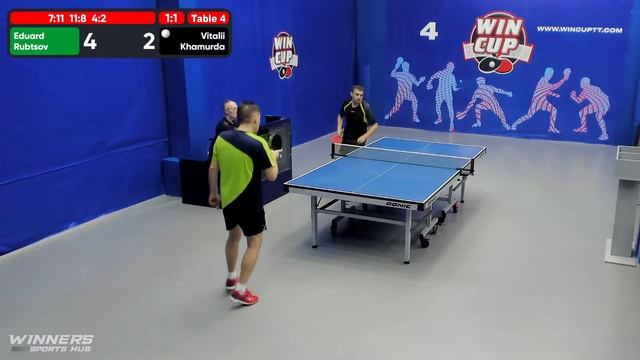 21:00 Рубцов Эдуард (3:2) Хамурда Виталий стол 4 ЮГ-5 09.07.22 смотреть онлайн