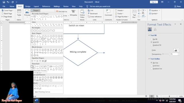 Flow Chart - How To Create A Flow Chart In Microsoft Word Using Flowchart Shapes, Arrows And Lines.