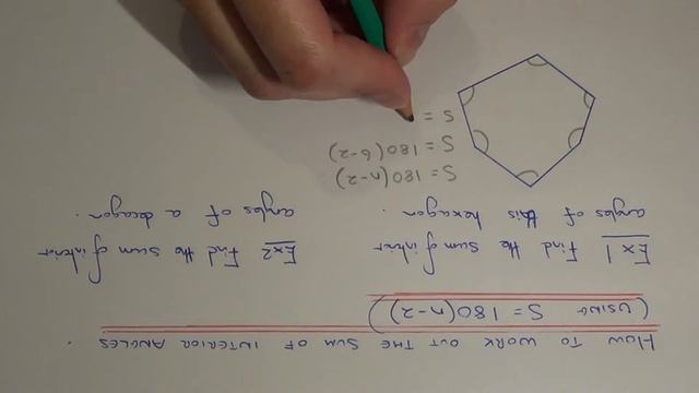 How To Work Out The Sum Of Interior Angles Using The Formula S = 180(n-2) смотреть онлайн