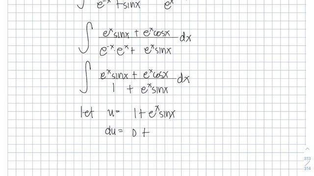 Integral Practice # 111: integral of ((sinx + cost)/(e^(-x) + sinx))dx смотреть онлайн