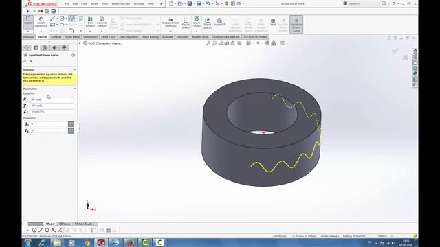 Equation Driven Curve & Swept Cut смотреть онлайн