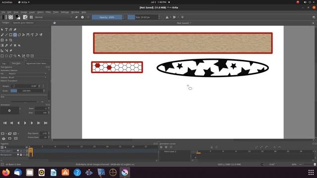 Krita Fill Pattern Used With Rectangle Ellipse And Polygon Tools смотреть онлайн