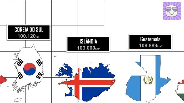 Comparação De Países Por Área KM² | Size Comparison Country