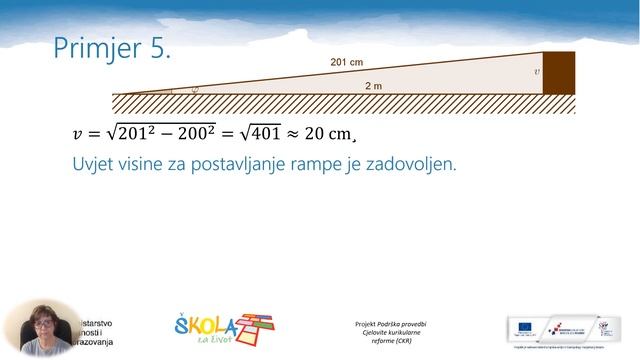 Matematika 1. r. SŠ - Primjena trigonometrijskih omjera na pravokutni trokut, 2. dio смотреть онлайн