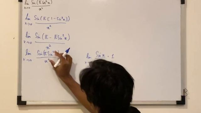 Solving an interesting limit | Sin(πcos²x)/x² when lim x → 0 | PiMan смотреть онлайн