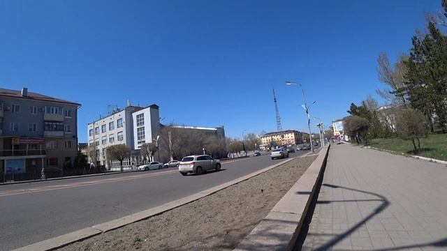 Караганда | проспект Бухар-Жырау между областным акиматом и ДК на первое мая 2021 года смотреть онлайн