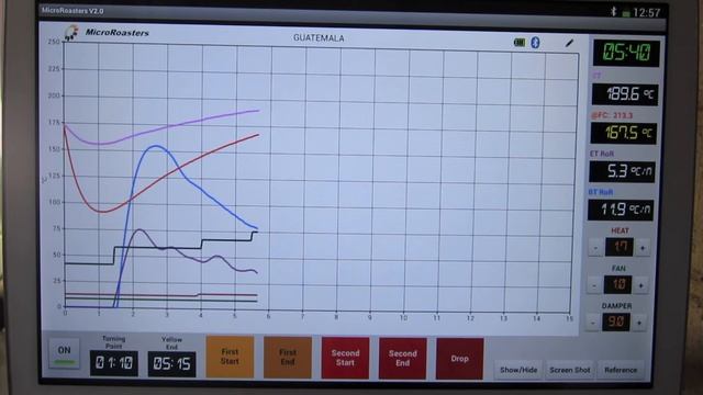 MicroRoasters App V2.0 Demonstration - Roast Logger with Bluetooth for Android смотреть онлайн