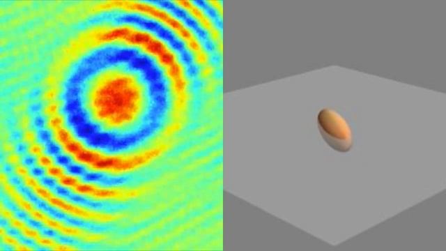 0.3 x 1.0 micron ellipsoidal particle breaching an oil-water interface смотреть онлайн