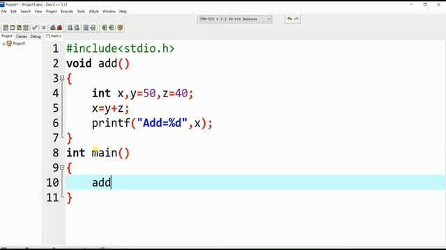 Add two numbers using Function C Programing | Addition Program using Function C Programing смотреть онлайн