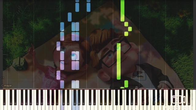 Married Life Up Piano Synthesia смотреть онлайн
