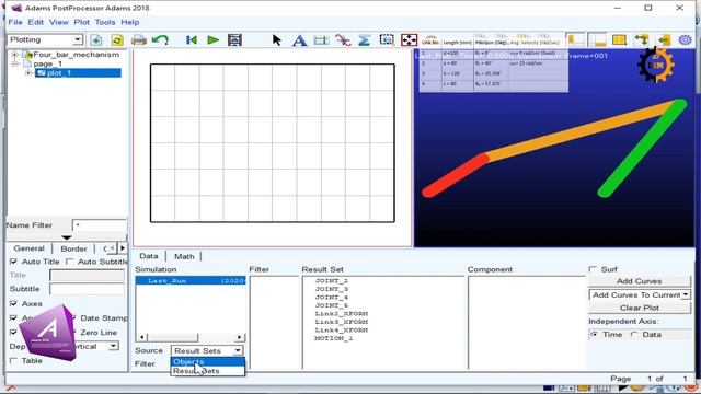 8. Motion/Animation of Four Bar Mechanism with plots and recording смотреть онлайн