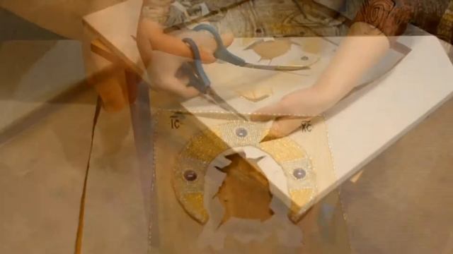 8. Финал сборки бисерного оклада для иконы. смотреть онлайн