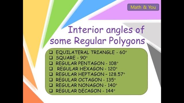 Interior angles of Regular polygons смотреть онлайн