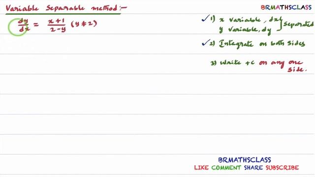 HOW TO SOLVE VARIABLE SEPARABLE DIFFERENTIAL EQUATIONS | VARIABLE SEPARABLE METHOD | NCERT 9.4 смотреть онлайн