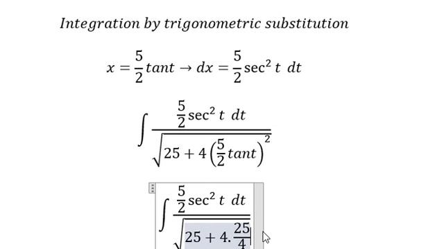 Calculus Help: Integral of dx/√(25+4x^2 ) - Integration by trigonometric substitution. смотреть онлайн