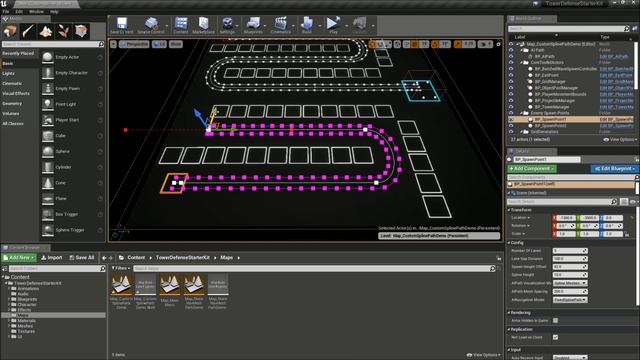 Unreal Engine | Tower Defense Starter Kit v2.7 | Parallel Spline Paths Calculation смотреть онлайн