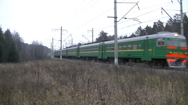 Электропоезд ЭР2Т-7155 перегон Кубинка-1 - Тучково смотреть онлайн