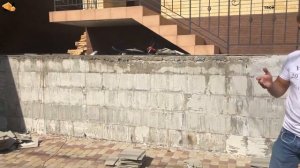Ремонт подпорной стены / Как делать отделку бетонной стены на улице