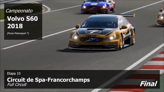 Campeonato Volvo S60 2018 - Etapa 10: Spa-Francorchamps смотреть онлайн