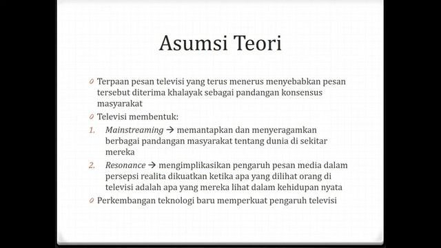 Kuliah Teori Komunikasi Bu Erfina (Cultivation Theory) смотреть онлайн
