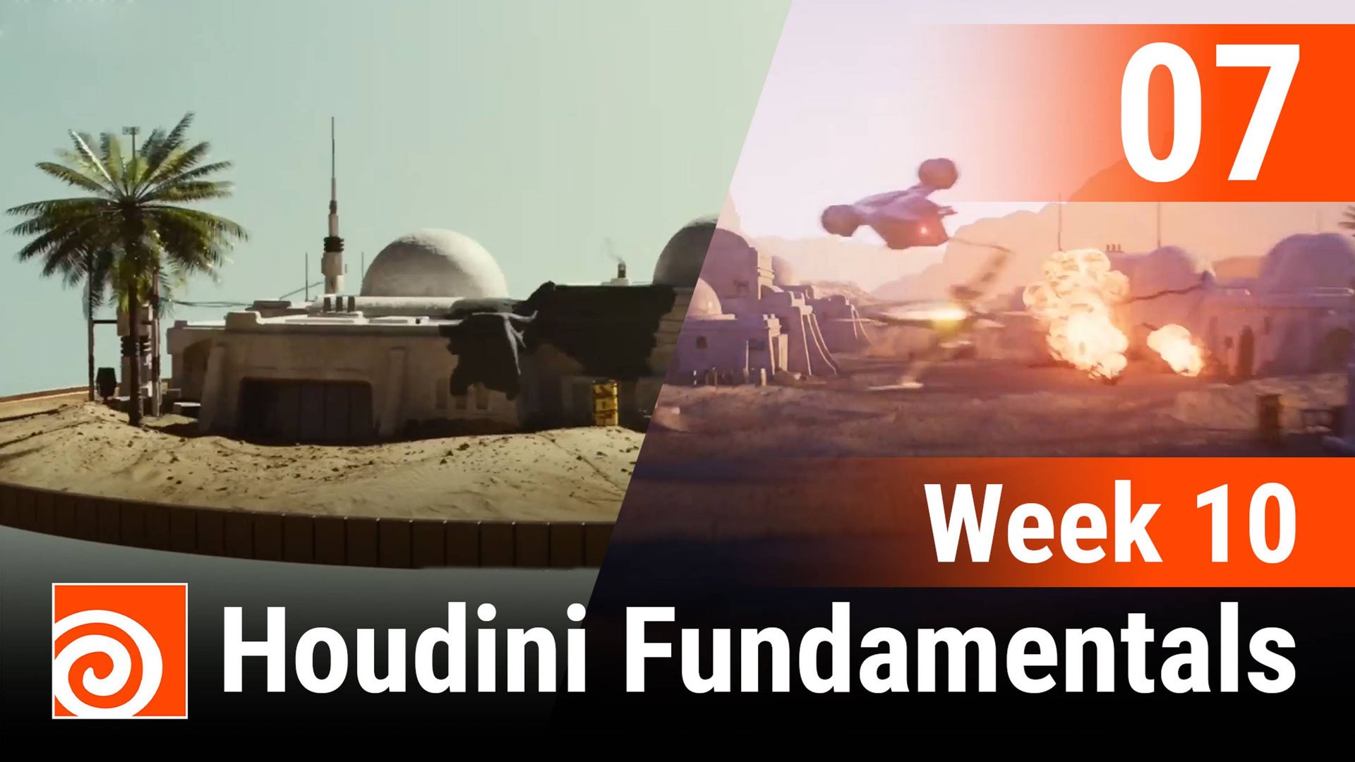 Week 10 - 07 - simulating and adding wind to droplets - Houdini Fundamentals смотреть онлайн