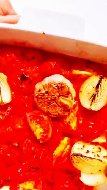 Сыр на гриле и суп из запечёных томатов