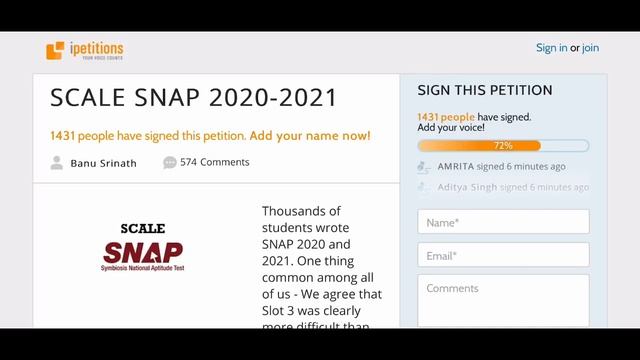 85% students unhappy with their SNAP Percentile | 1400 Signed up the iPetition | SNAP Normalisation смотреть онлайн