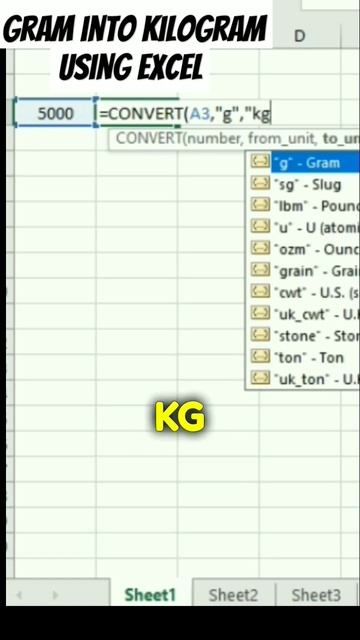 how to convert gram into kilograms using Microsoft Excel смотреть онлайн