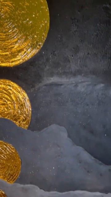 Картина текстурной пастой и поталью. Студия Анастасии Бореаль смотреть онлайн