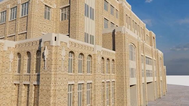 Notre Dame Stadium 3d model Aerial preview смотреть онлайн