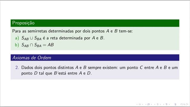 Axiomas de Incidência e Ordem - Geometria Plana смотреть онлайн