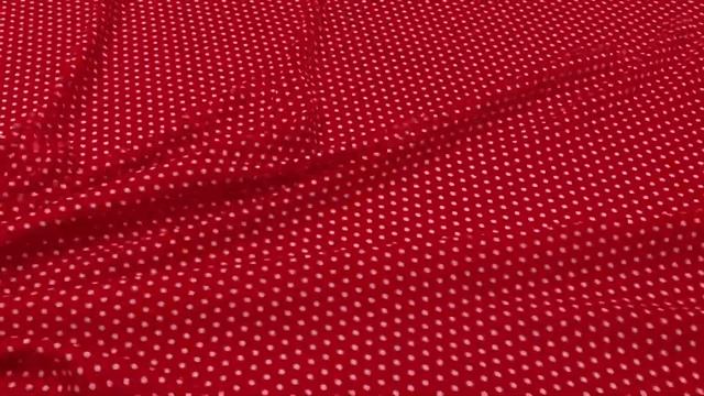 Штапель "Белый горох (3мм)" цв.красный, ш.1.45м, вискоза-100%, 90гр/м.кв Артикул 22086 смотреть онлайн