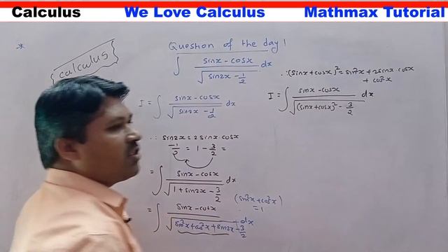 Some special integral ∫ (sinx-cosx)/√(sin〖2x-1/2〗 ) dx I Interesting ! Mathmax Tutorial I смотреть онлайн