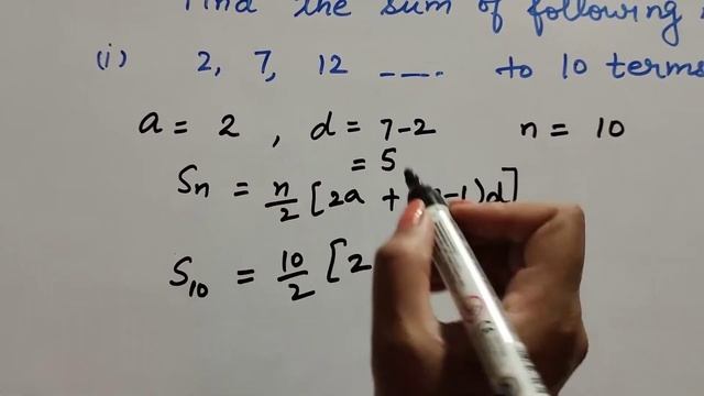 find the sum of given AP 2,7,12 -------to 10terms || Class 10 Ex 5.3 - 1(i) || Its Study time || смотреть онлайн