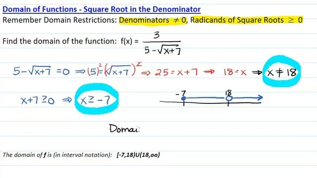 Function Domain with Square Root in the Denominator смотреть онлайн