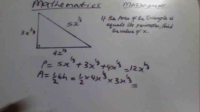 If The Area Of The Triangle Is Equals Its Perimeter, Find The Value Of X. смотреть онлайн