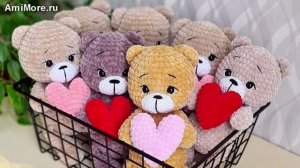 Амигуруми: схема Мишка Валентин | Игрушки вязаные крючком